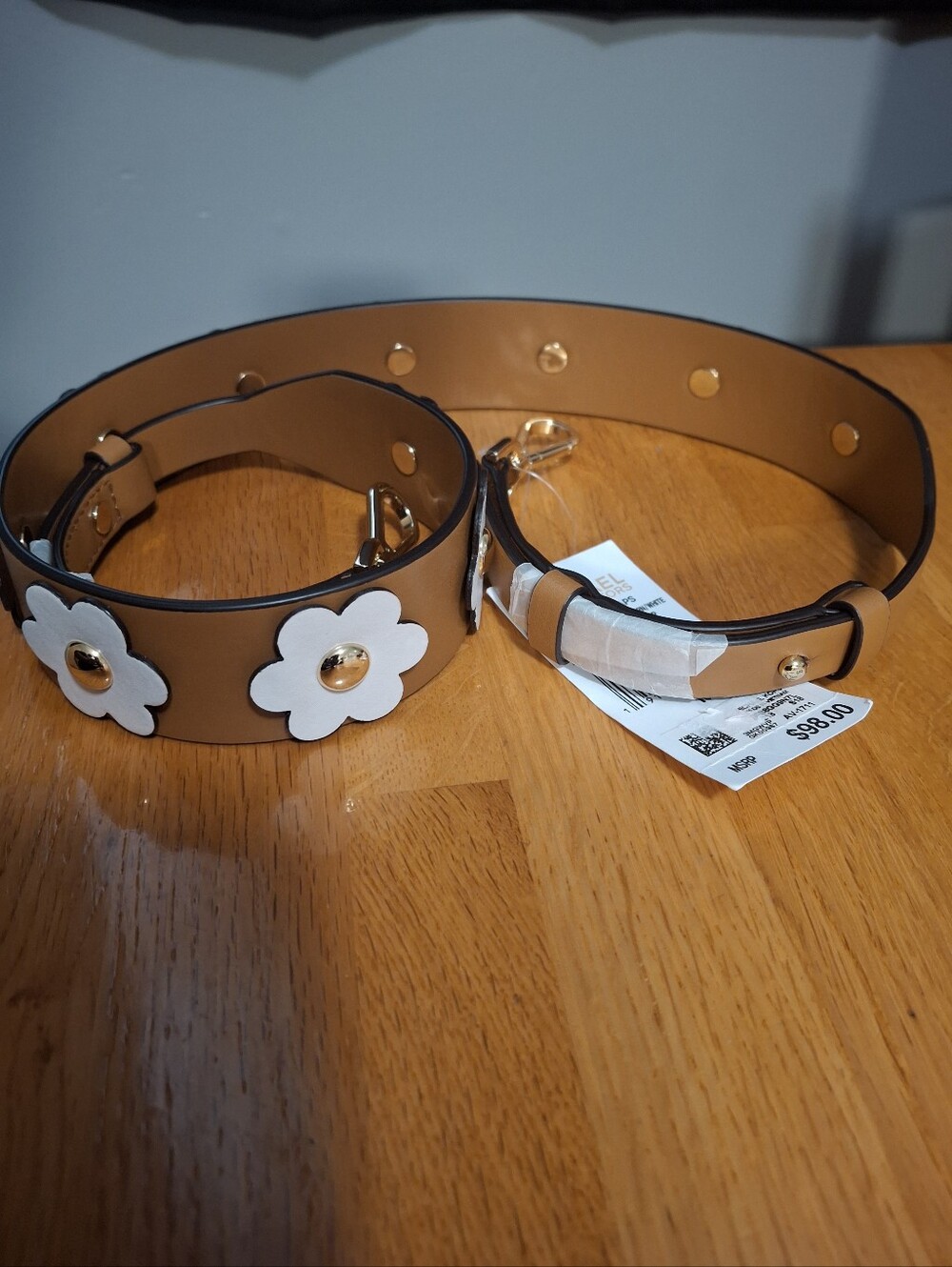 Michael Kors Floral Applique Leather Shoulder Strap NWT - Picture 5 of 9